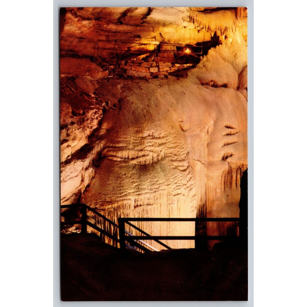 Vintage Postcard Frozen Niagara Mammoth Cave National Park Kentucky NPC-7
